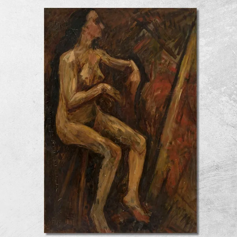 Nudo Di Donna Seduta Tadeusz Makowski quadro stampa su tela