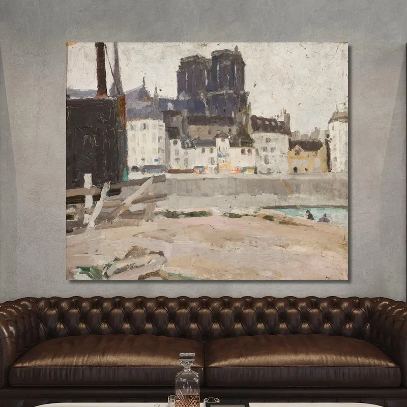 Landscape With Notre-Dame Cathedral Tadeusz Makowski