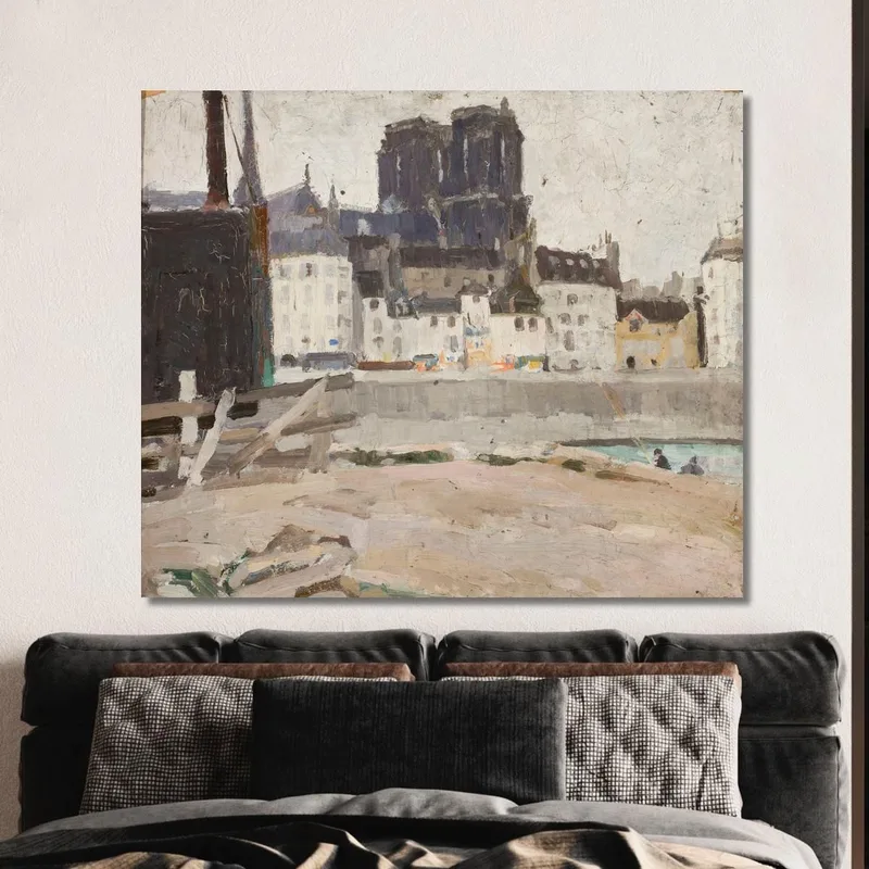 Landscape With Notre-Dame Cathedral Tadeusz Makowski