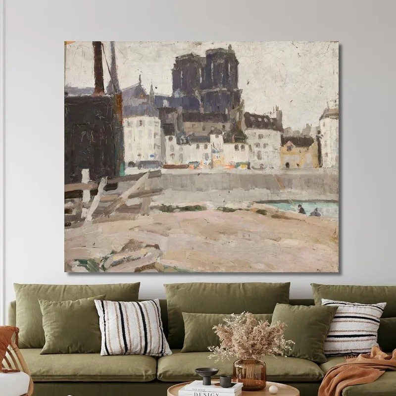 Landscape With Notre-Dame Cathedral Tadeusz Makowski