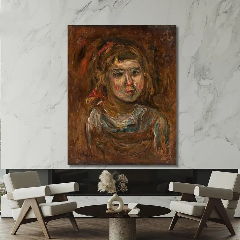 Bambina Con Un Nastro Rosso Tadeusz Makowski