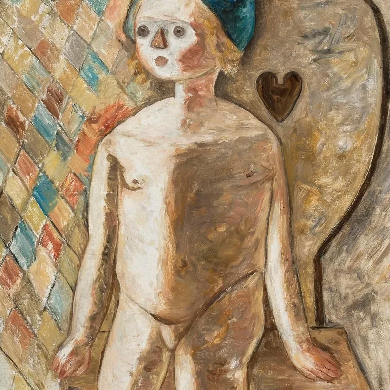 Nacktes Kleines Mädchen Mit Einer Blauen Mütze Tadeusz Makowski