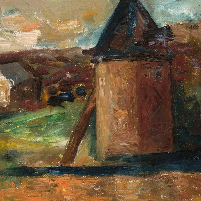 Landscape With Urban Buildings Tadeusz Makowski