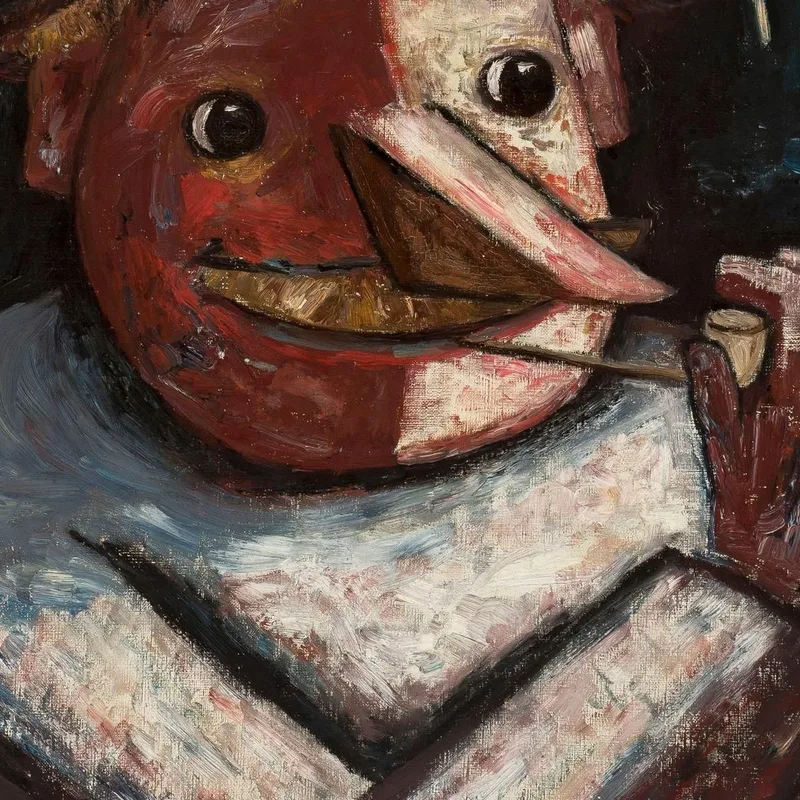 Porträt Eines Mannes Mit Pfeifen Tadeusz Makowski