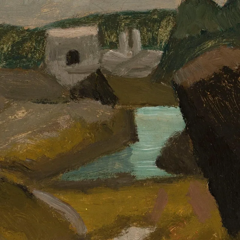 Felsige Landschaft Mit Wasser Tadeusz Makowski