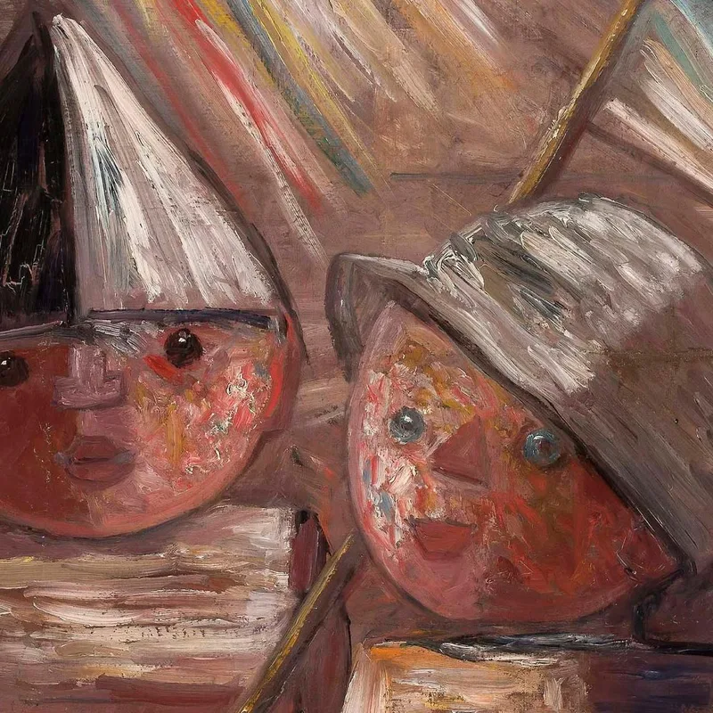 Deux Enfants Avec Un Drapeau Tadeusz Makowski