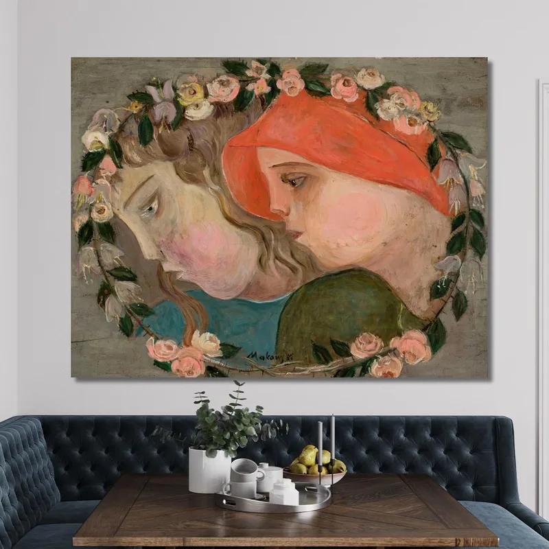 Due Teste Di Bambine In Una Ghirlanda Di Fiori Tadeusz Makowski