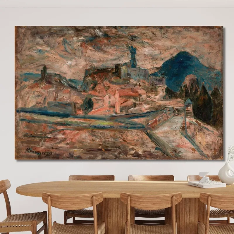 Vista De Un Pequeño Pueblo En Las Montañas Le Puy Tadeusz Makowski