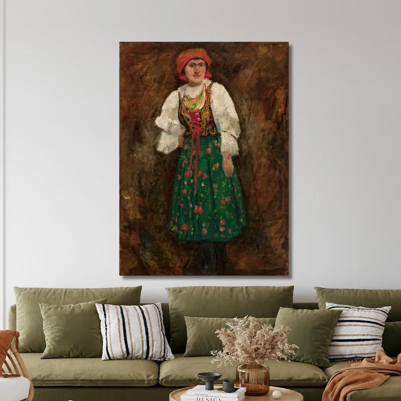 Femme En Costume Folklorique De Cracovie Tadeusz Makowski