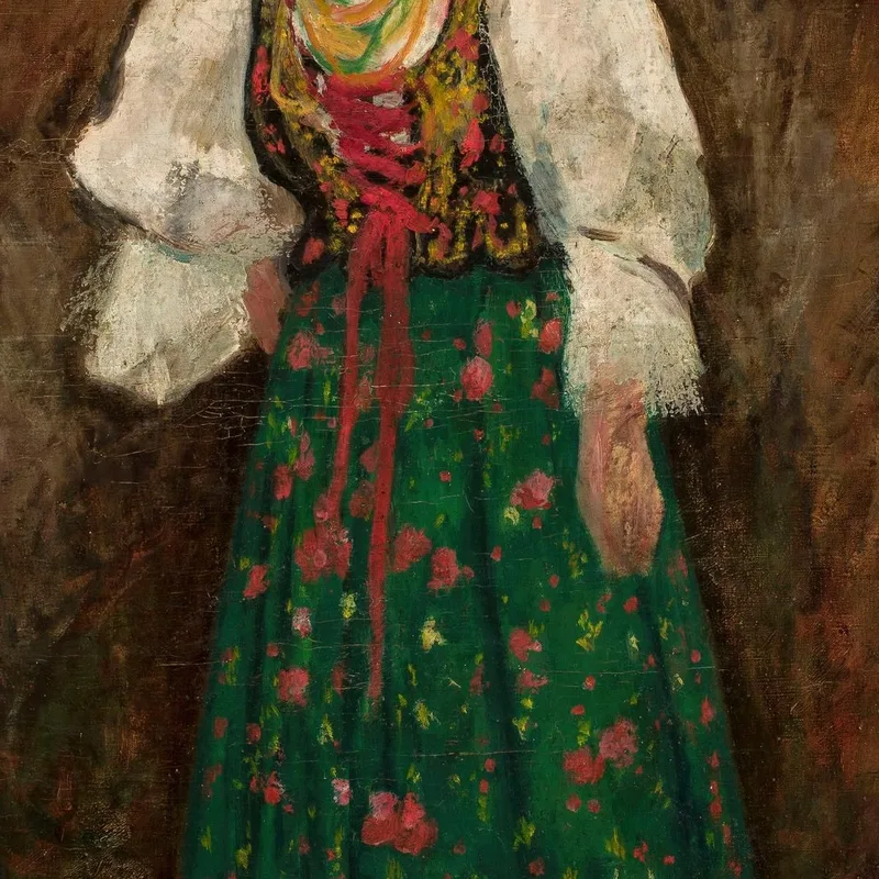 Femme En Costume Folklorique De Cracovie Tadeusz Makowski