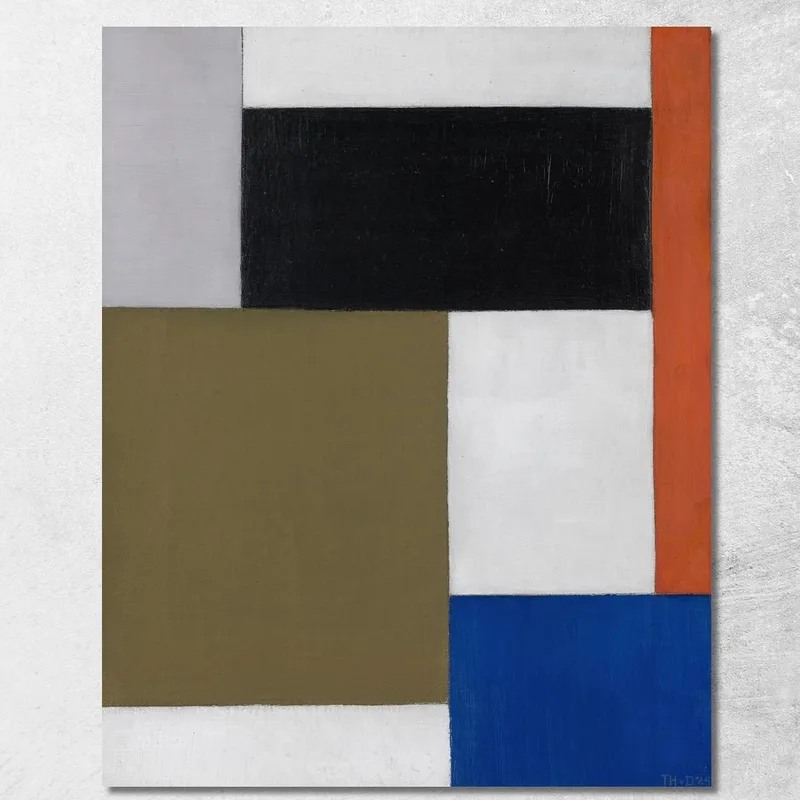 Composition 2 Theo van Doesburg tableau impression sur toile