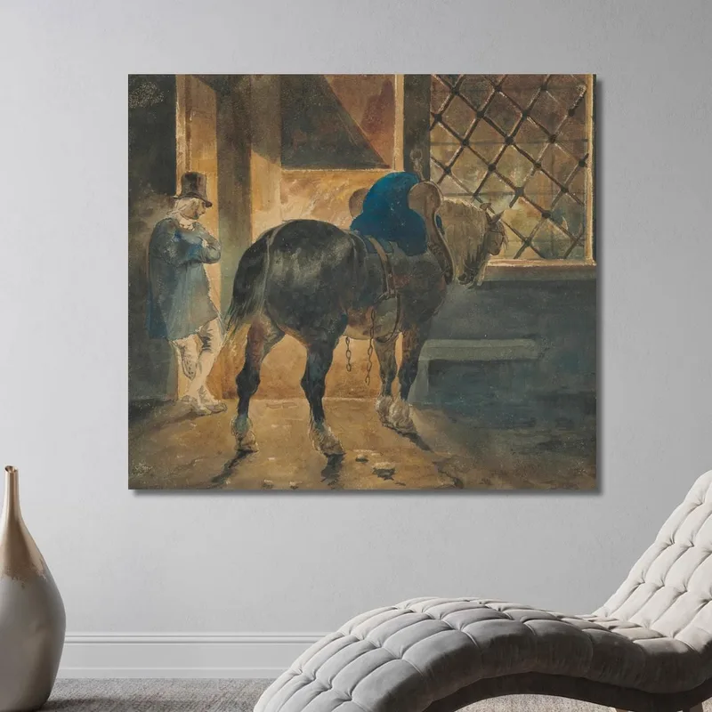 Cheval De Trait À L'Écurie Théodore Géricault
