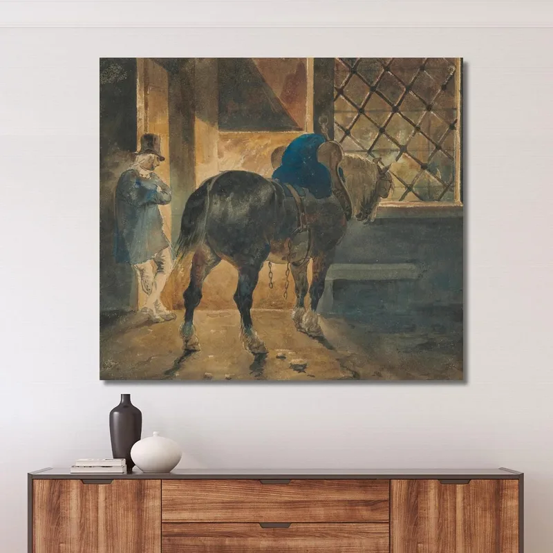 Cheval De Trait À L'Écurie Théodore Géricault