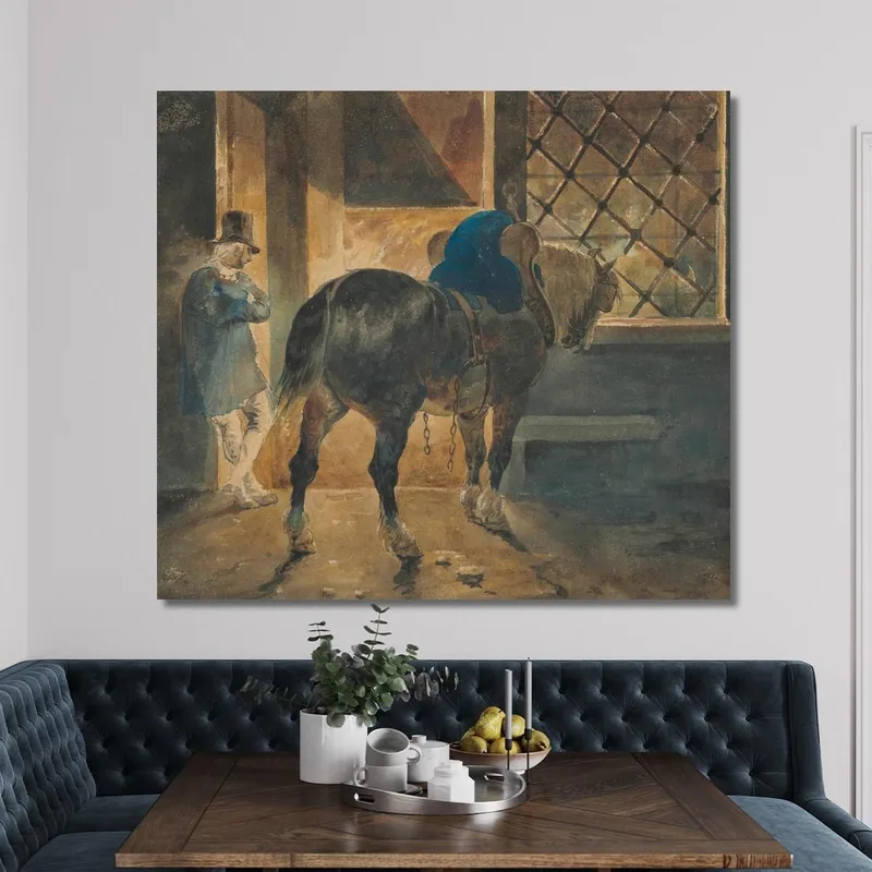 Cheval De Trait À L'Écurie Théodore Géricault