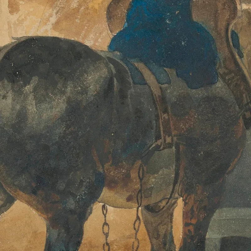 Cheval De Trait À L'Écurie Théodore Géricault