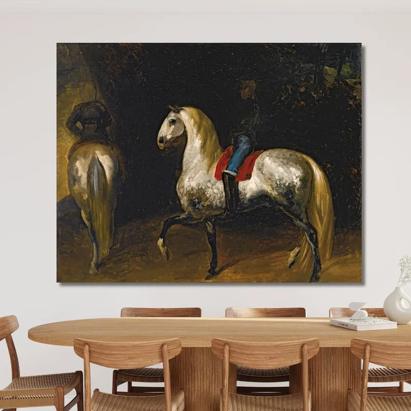 Chevaux Gris Pommelé Théodore Géricault
