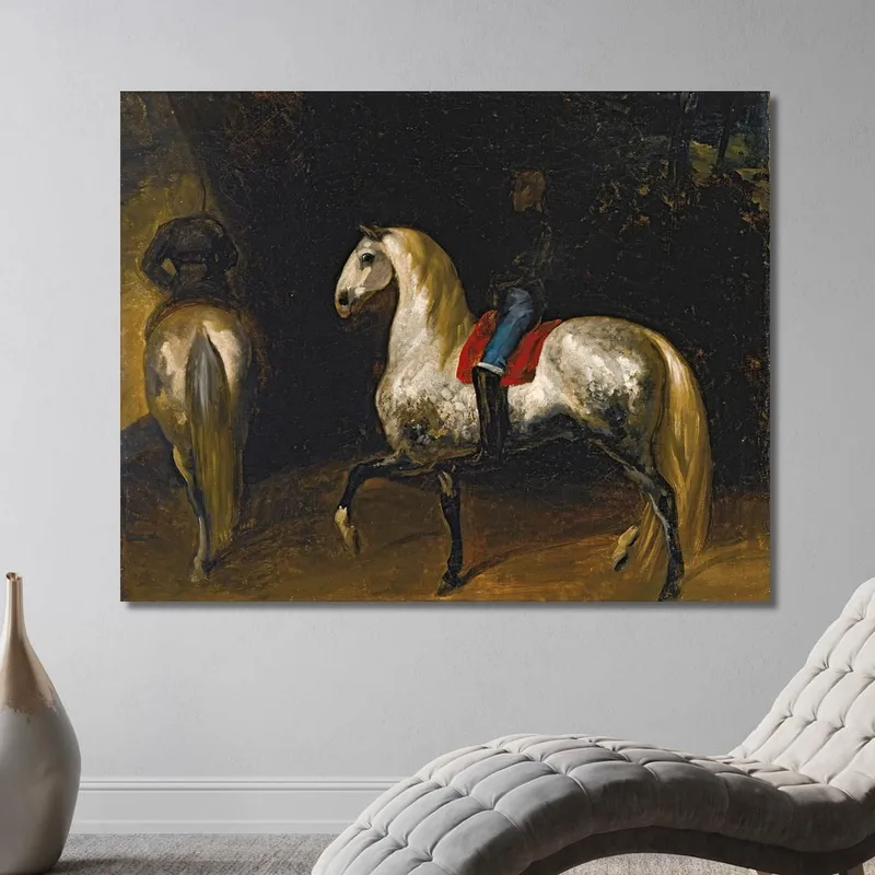 Chevaux Gris Pommelé Théodore Géricault