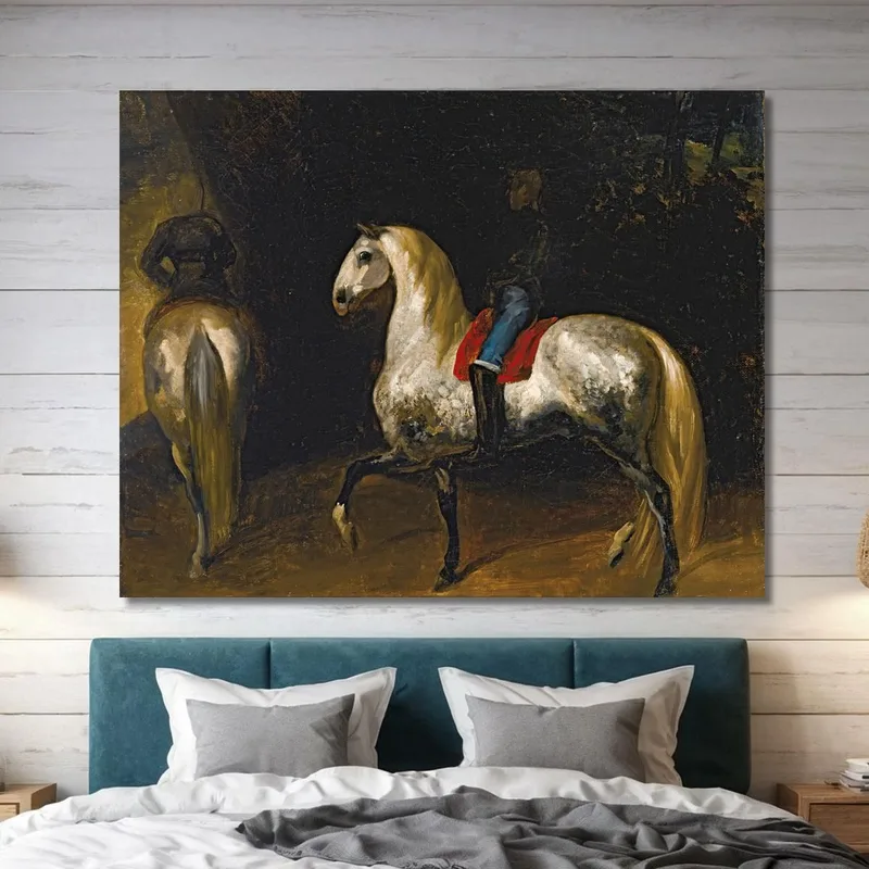 Chevaux Gris Pommelé Théodore Géricault