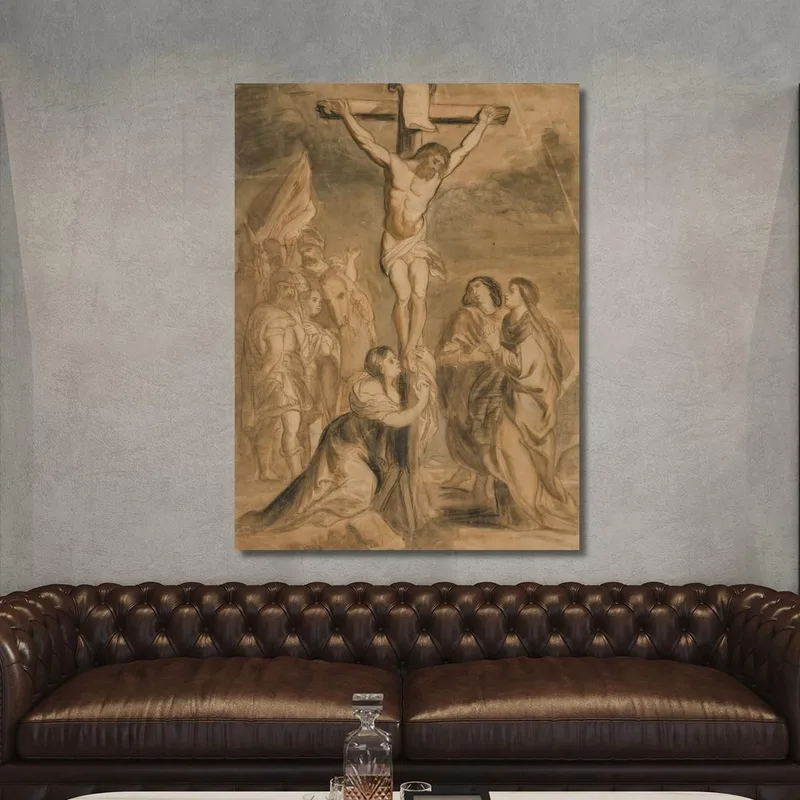 Christus Am Kreuz Umgeben Von Der Jungfrau Und Den Heiligen Théodore Géricault