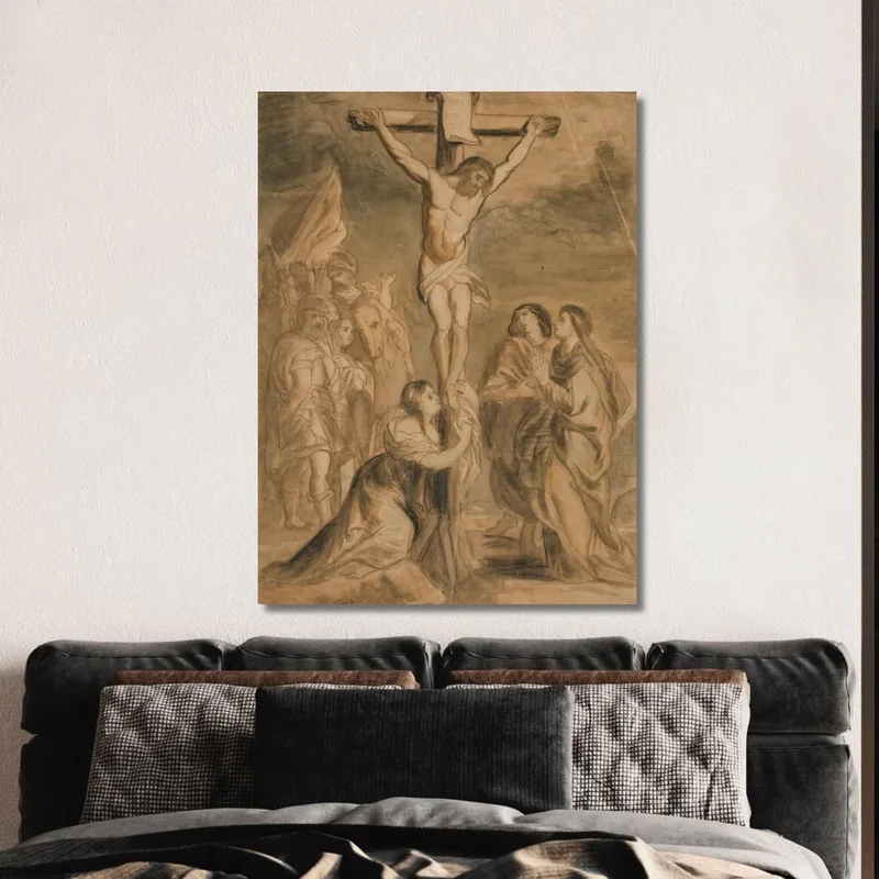 Christus Am Kreuz Umgeben Von Der Jungfrau Und Den Heiligen Théodore Géricault
