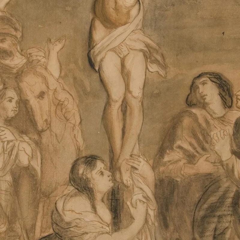 Christus Am Kreuz Umgeben Von Der Jungfrau Und Den Heiligen Théodore Géricault