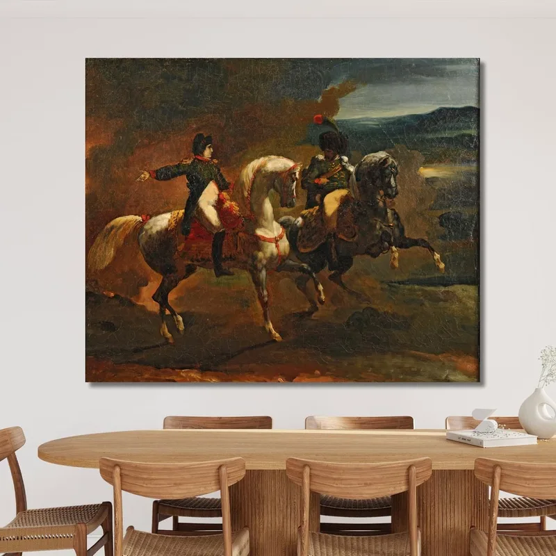 Napoleon Erteilt Einem Hochrangigen Offizier Der Guides Einen Befehl Théodore Géricault