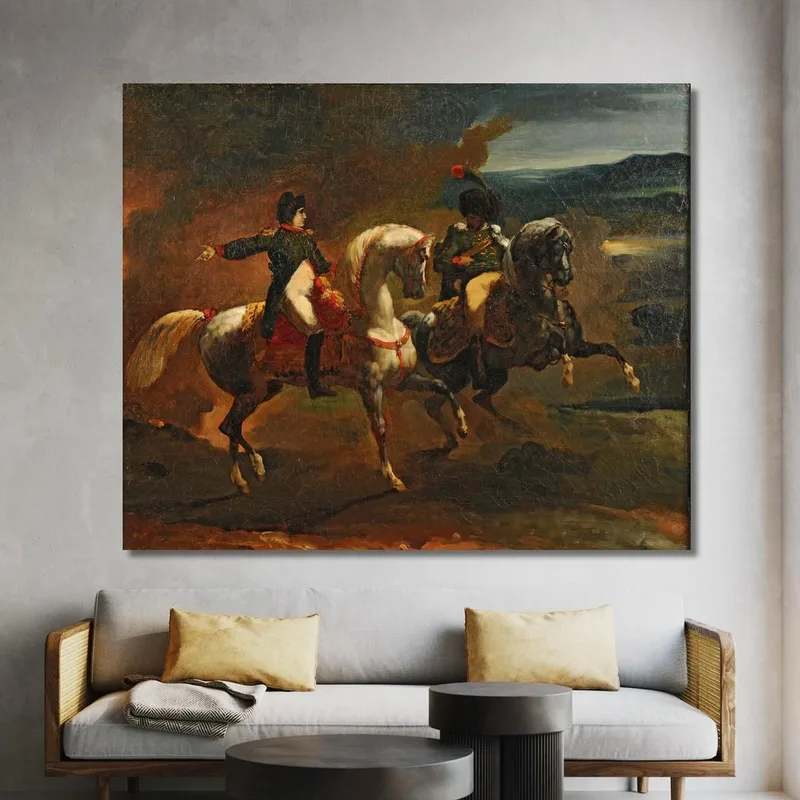 Napoleon Erteilt Einem Hochrangigen Offizier Der Guides Einen Befehl Théodore Géricault