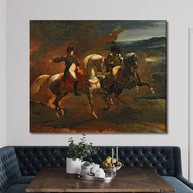 Napoleon Erteilt Einem Hochrangigen Offizier Der Guides Einen Befehl Théodore Géricault