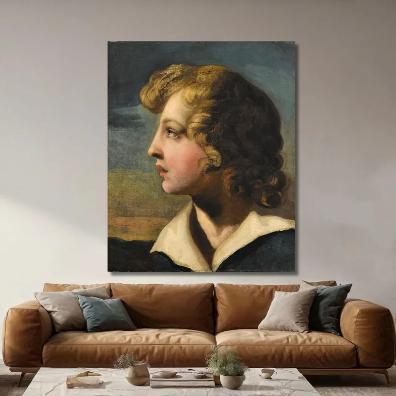 Retrato De Niño Joven De Perfil Théodore Géricault