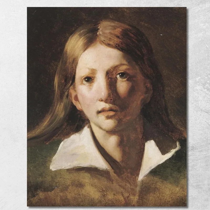 Porträtstudie Eines Jugendlichen Théodore Géricault drucken auf leinwand