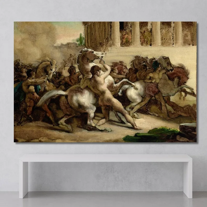 La Course Des Chevaux Sans Cavalier Théodore Géricault