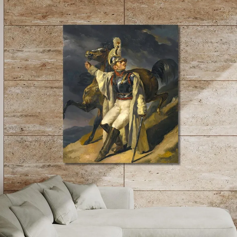 Il Corazziere Ferito Studio Il Corazziere Ferito Che Lascia Il Fuoco Schizzo Théodore Géricault