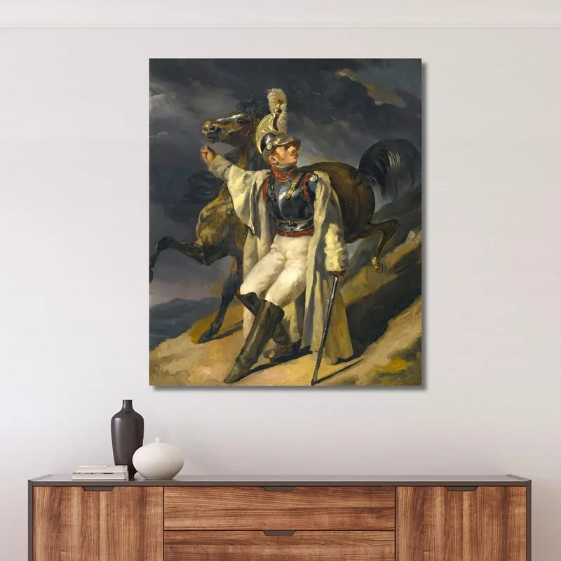 Il Corazziere Ferito Studio Il Corazziere Ferito Che Lascia Il Fuoco Schizzo Théodore Géricault