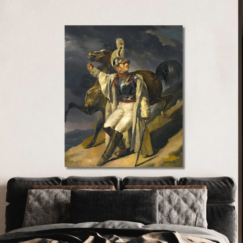 Il Corazziere Ferito Studio Il Corazziere Ferito Che Lascia Il Fuoco Schizzo Théodore Géricault
