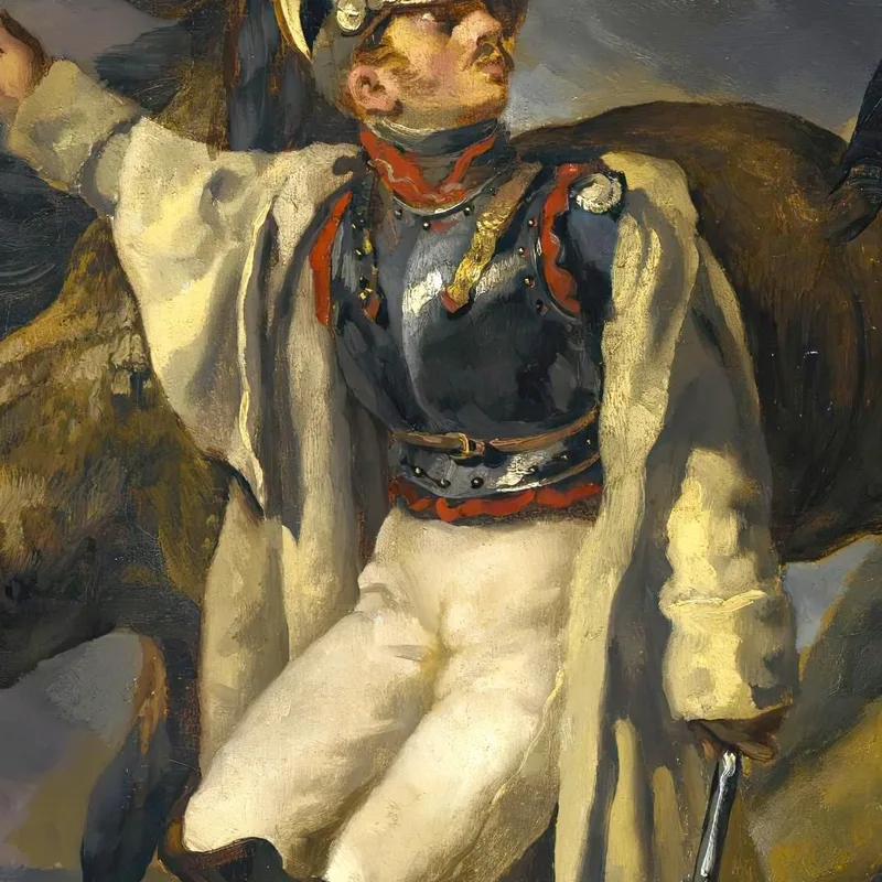 Il Corazziere Ferito Studio Il Corazziere Ferito Che Lascia Il Fuoco Schizzo Théodore Géricault