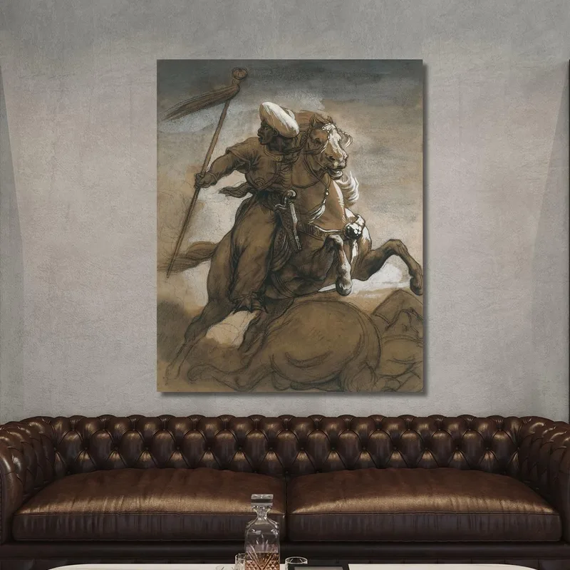 Cavalier Turc Au Combat Théodore Géricault