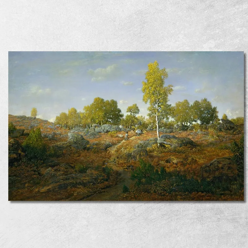 Un Sentiero Tra Le Rocce Théodore Rousseau quadro stampa su tela
