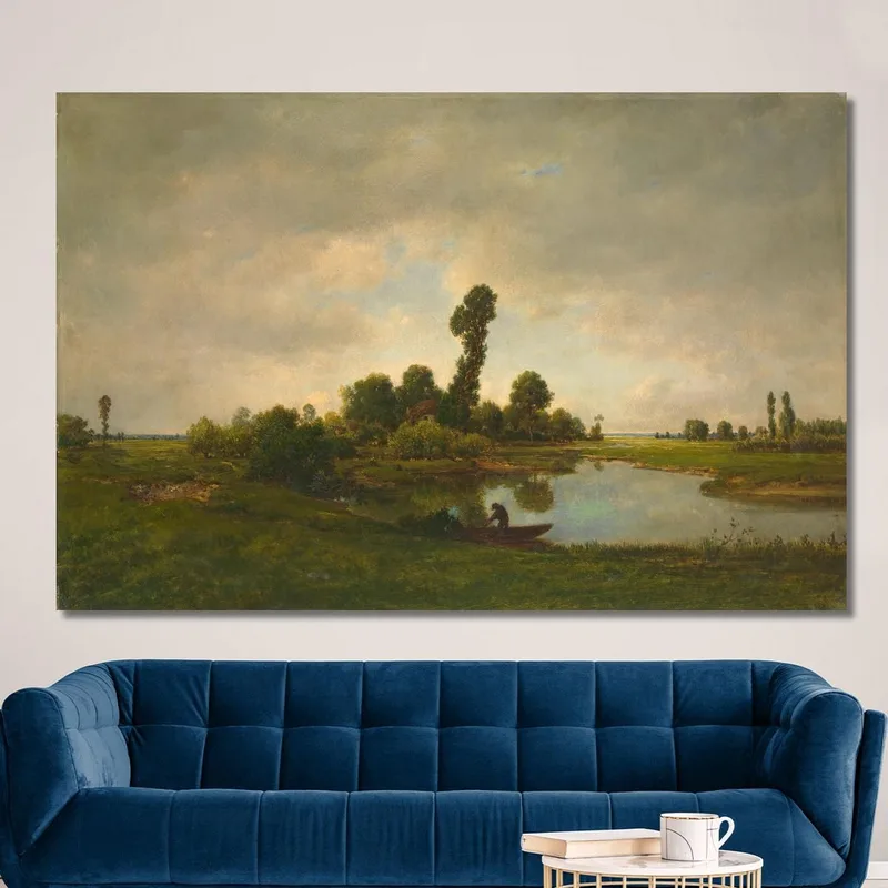 Un Paysage Fluvial Théodore Rousseau