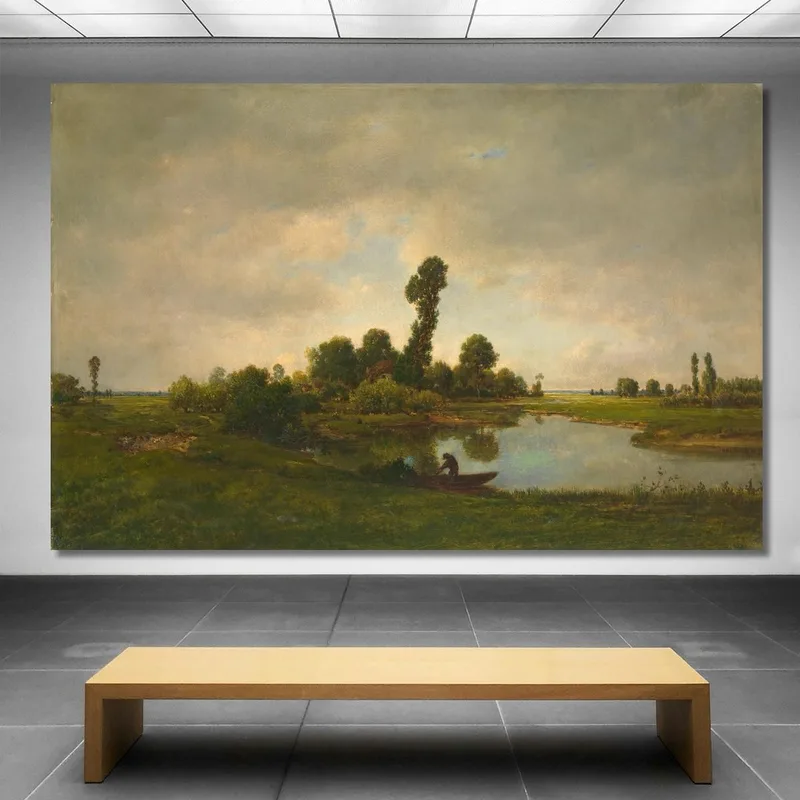 Un Paysage Fluvial Théodore Rousseau