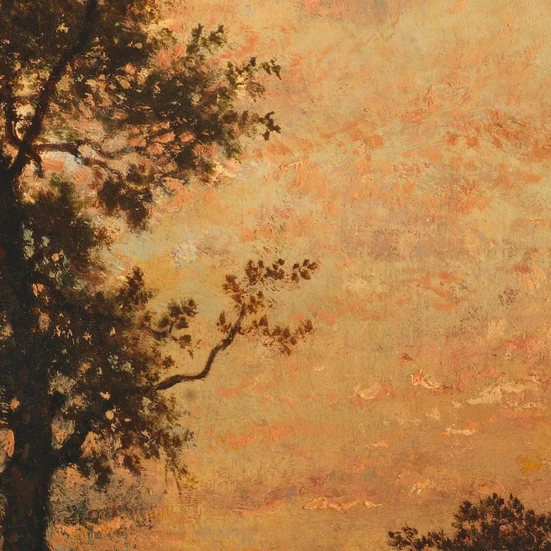Tramonto Al Margine Della Foresta Théodore Rousseau