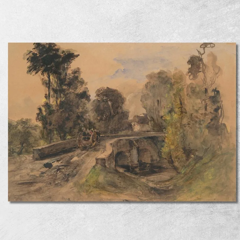 Le Pont De Pierre Théodore Rousseau tableau impression sur toile