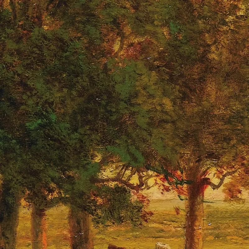 Vaches Sous Un Groupe De Chênes Apremont Théodore Rousseau