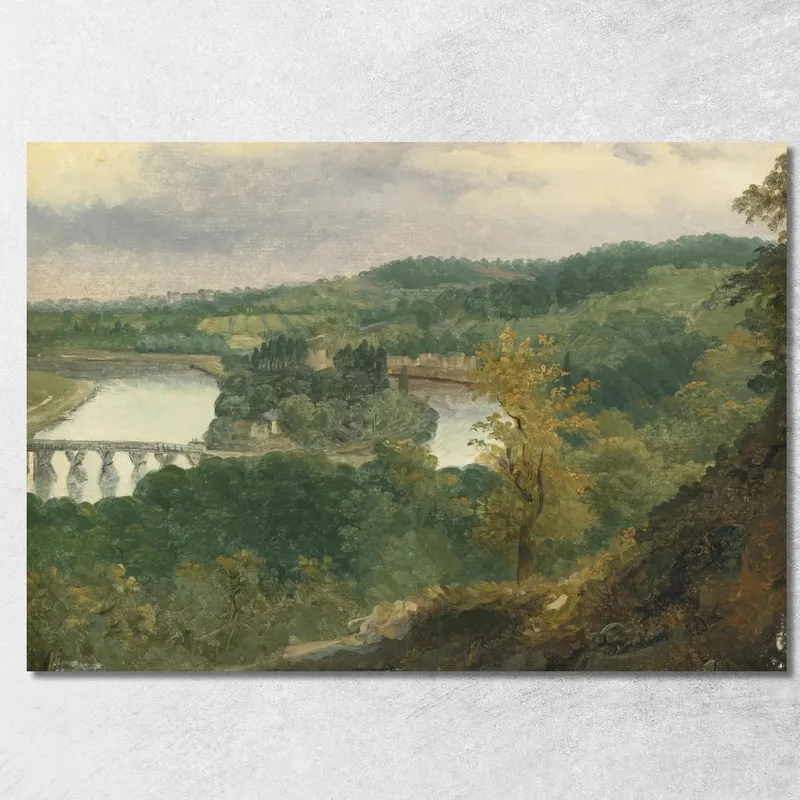 Vue De Billancourt Et Bas Meudon Théodore Rousseau tableau impression sur toile