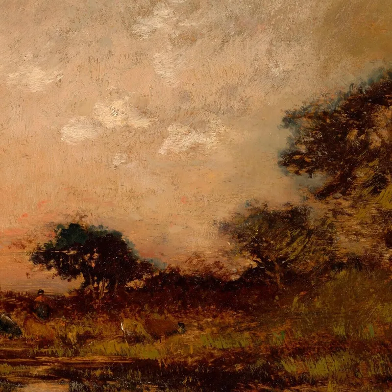Pond At Dusk Théodore Rousseau