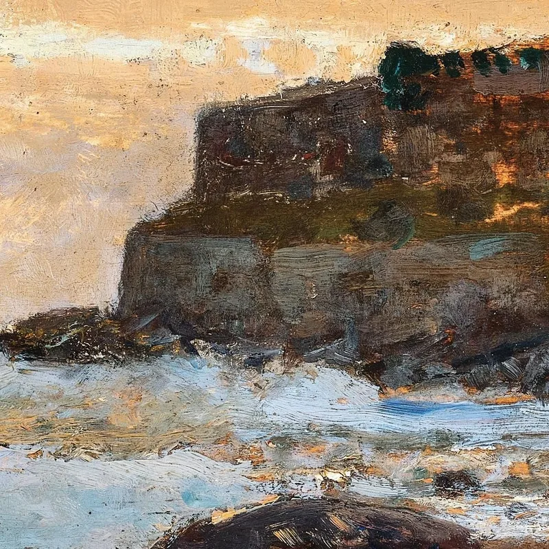 Un Barco Pesquero En La Playa Al Atardecer Alfred Zoff