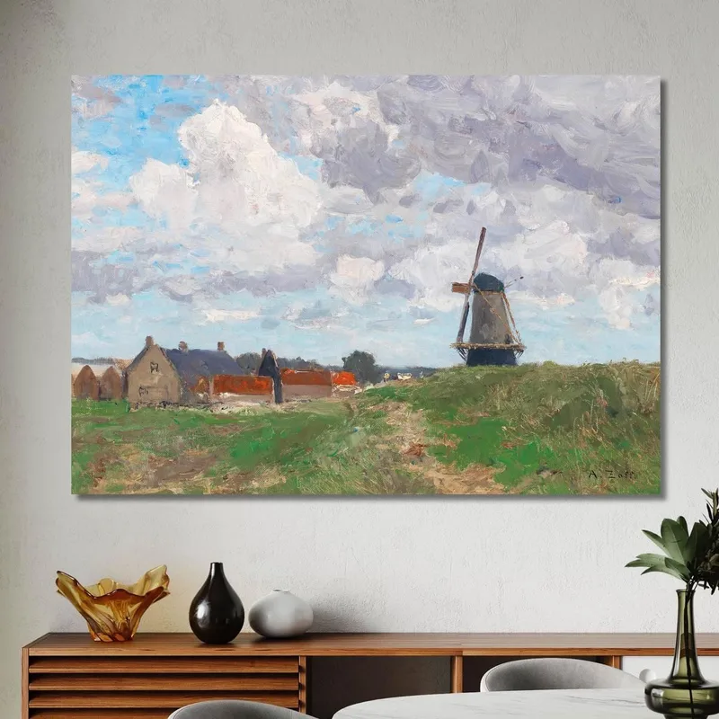 Eine Windmühle In Vlissingen Alfred Zoff