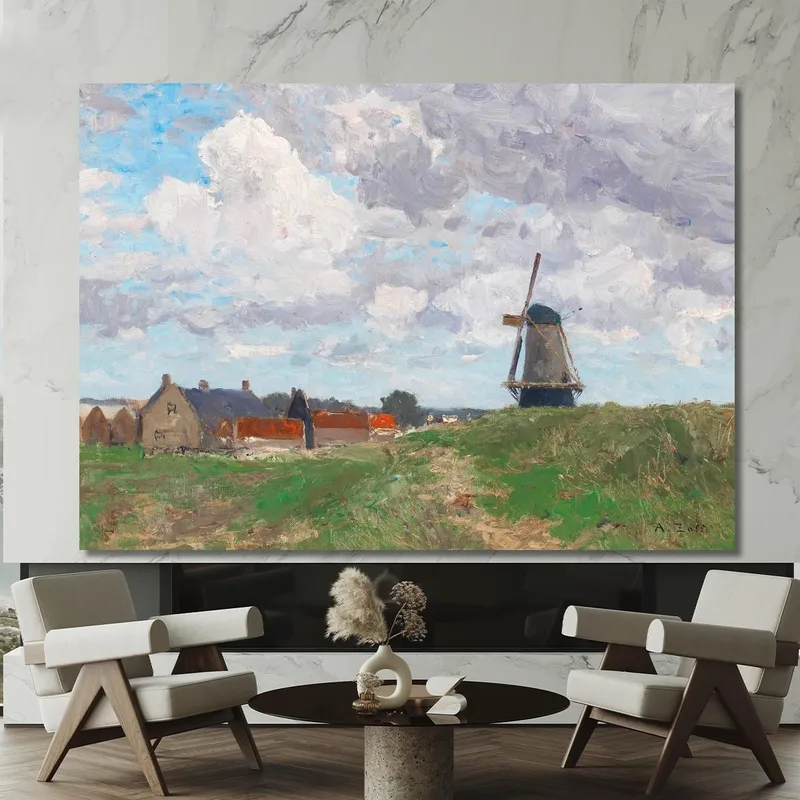 Eine Windmühle In Vlissingen Alfred Zoff