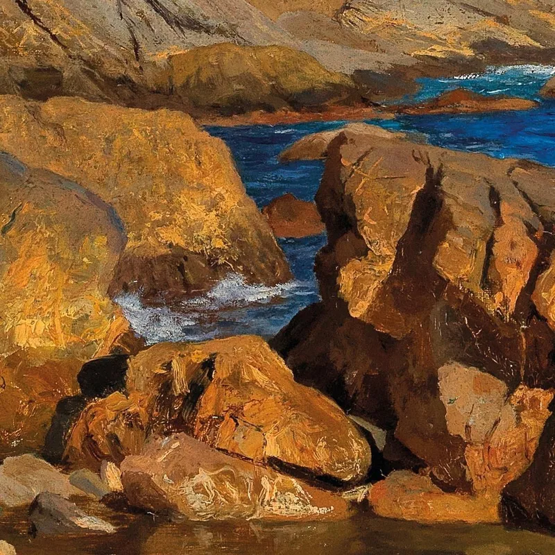 Côte Rocheuse Près De Nervi Au Soleil Du Soir Alfred Zoff