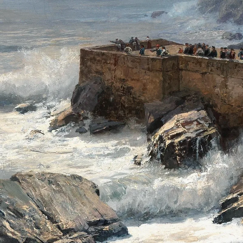 Olas Rompientes En La Riviera De Boccadasse Alfred Zoff