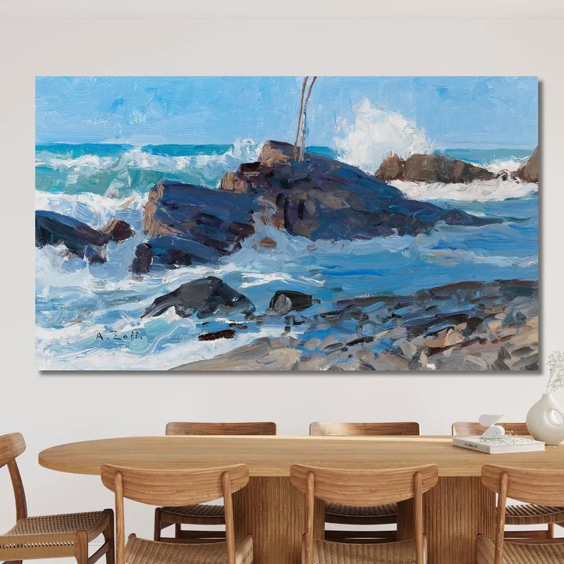 Mares Tormentosos En Una Costa Rocosa Alfred Zoff